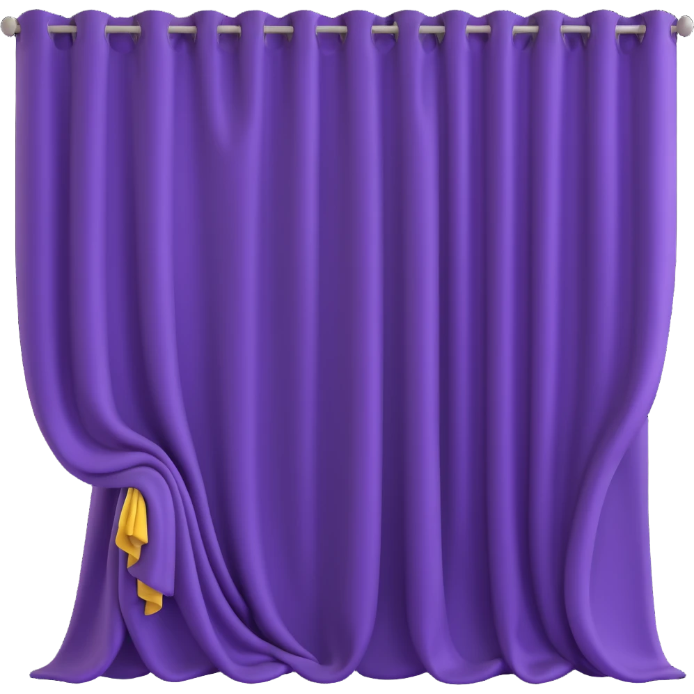A purple curtain hanging down, made of soft fabric, slightly wrinkled or flowing emoji