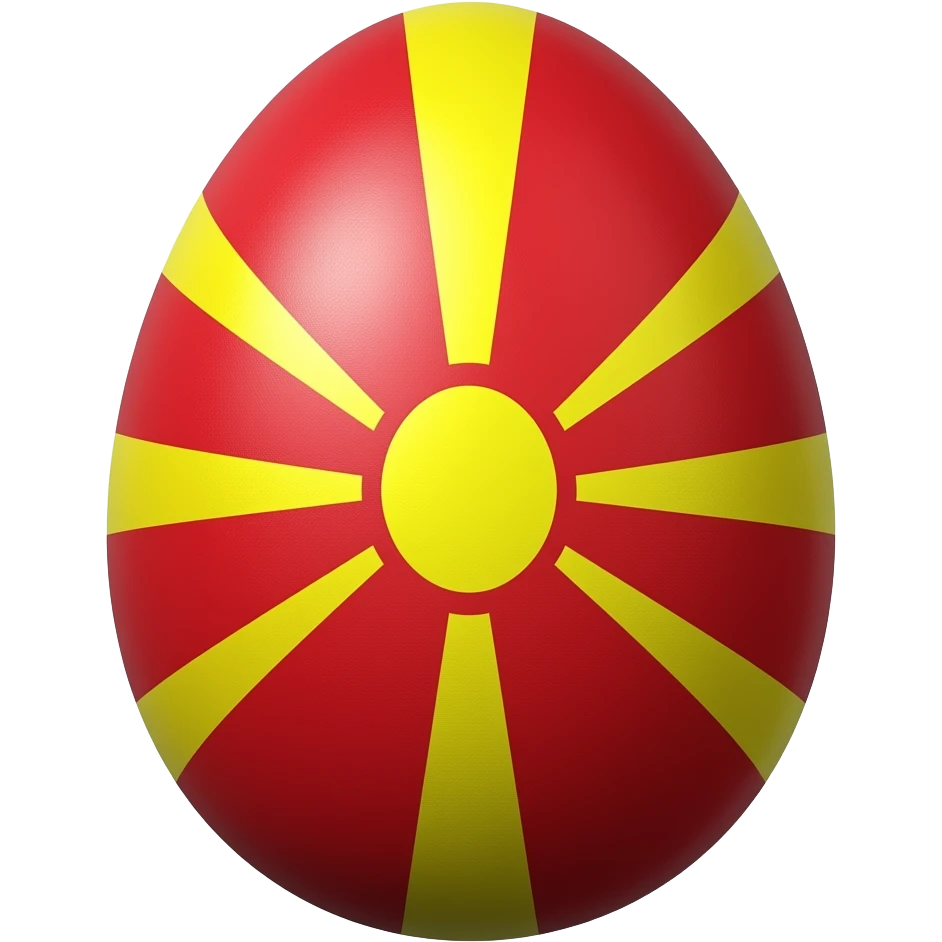 RED EGG EASTER OLD MACEDONIAN FLAG emoji