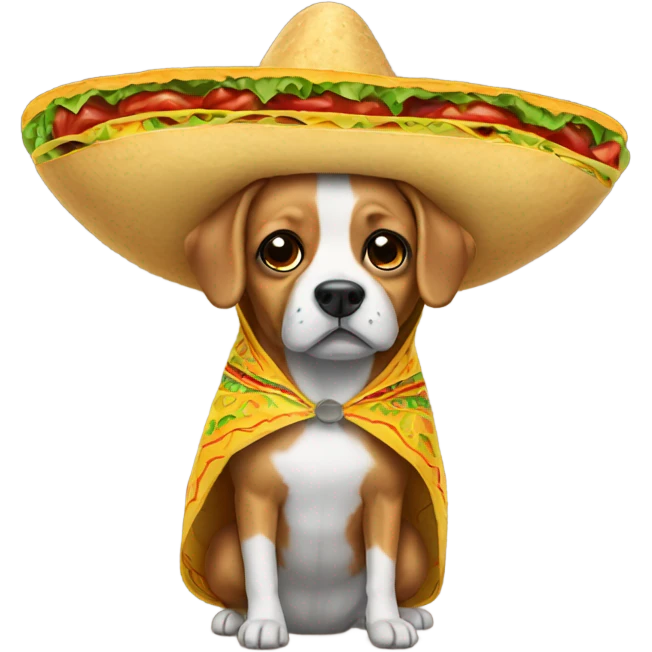 Dog in a taco costume  emoji