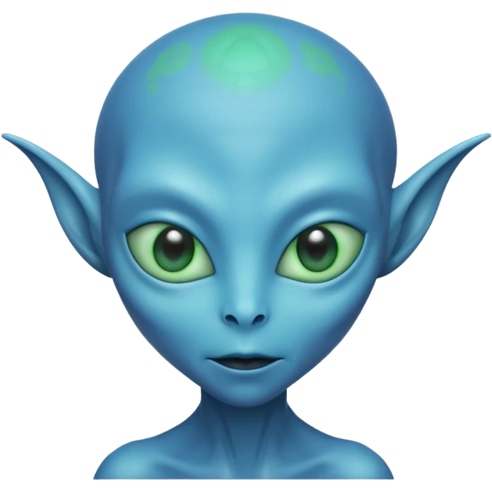 blue colored alien emoji