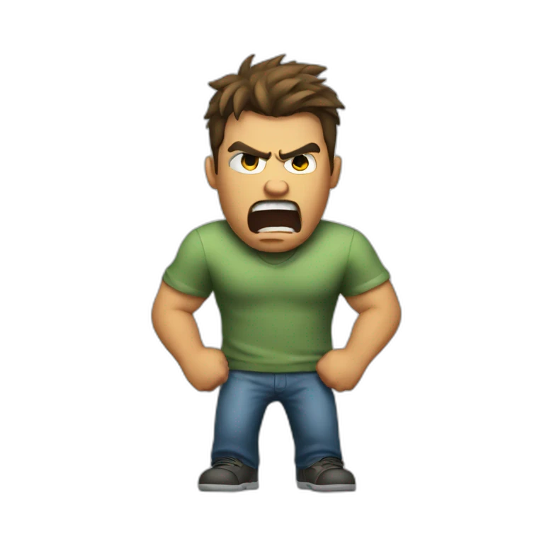 men angry playing video games emoji