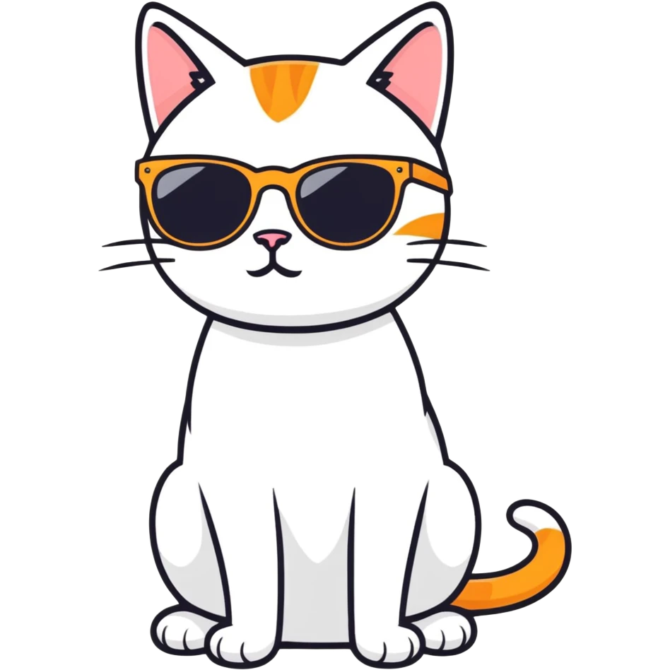 Cat with sunglasses emoji