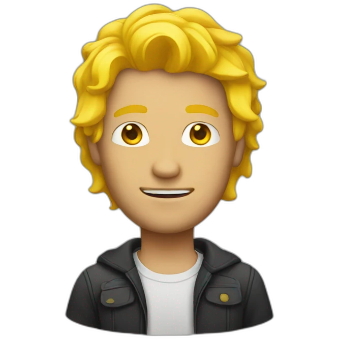 A man with yellow hair emoji