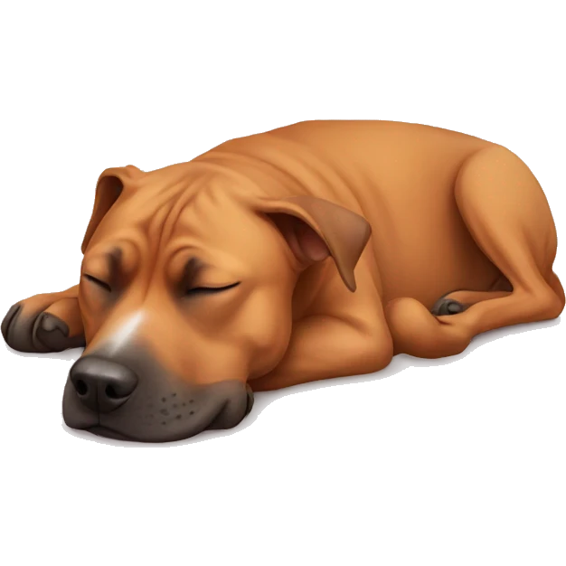 Ridgeback staffy sleeping emoji
