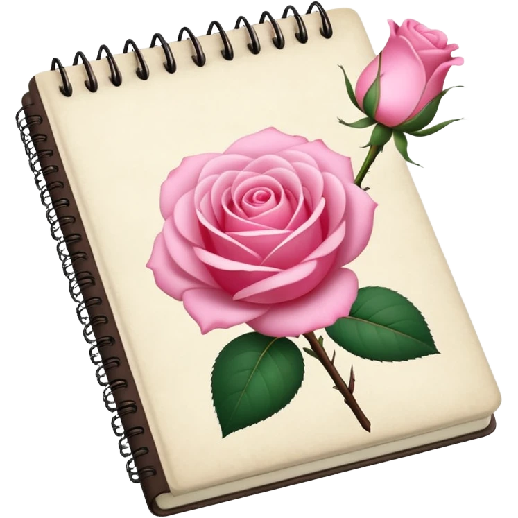 notebook rose emoji