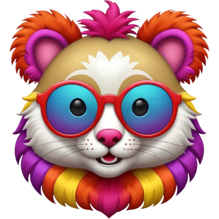 a sunglasses circus animal emoji