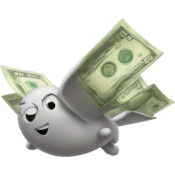 flying money emoji