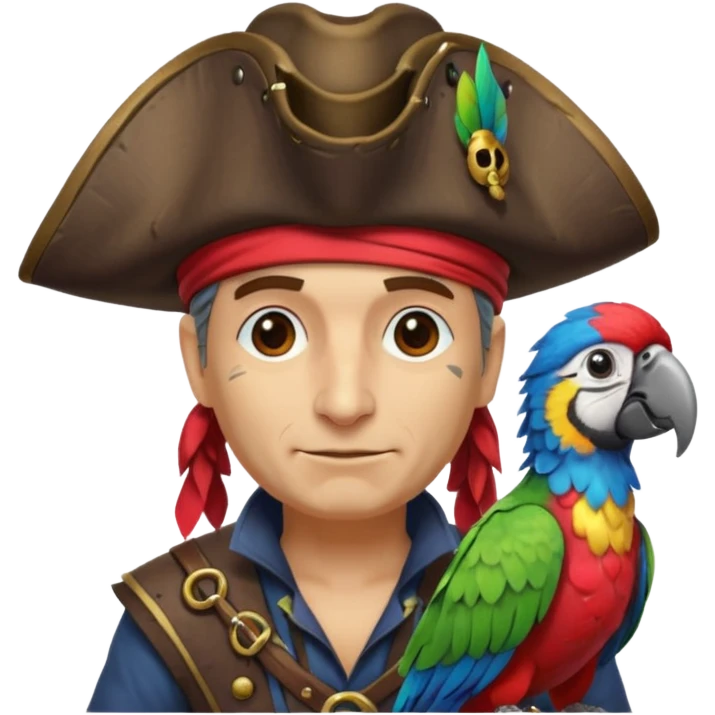 pirate and parrot emoji