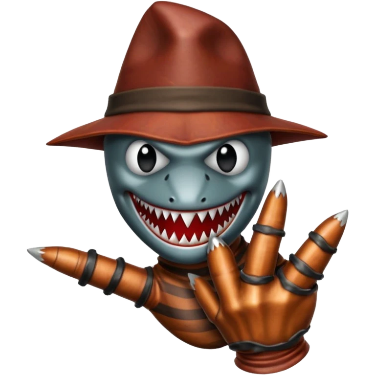 Freddy Krueger shark finger glove emoji