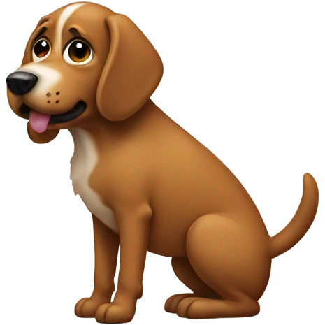 Dog pooping emoji