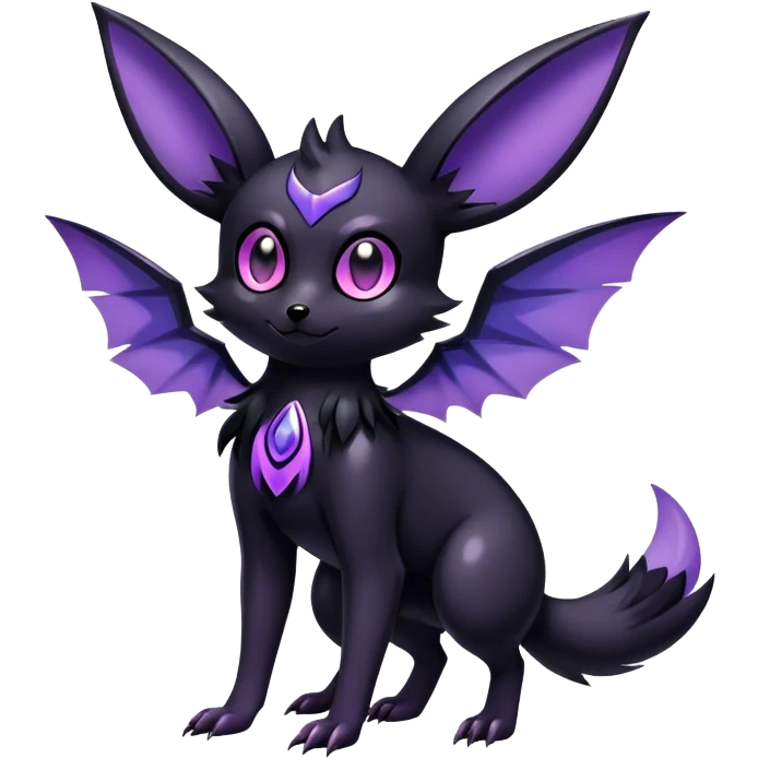 Shiny Dark Noibat-Umbreon-fusion-hybrid full body emoji