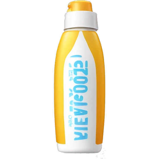 Sunscreen bottle with sunglasses on it emoji