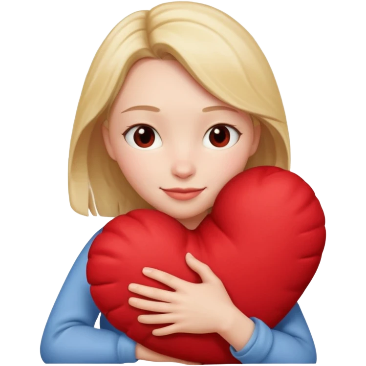 cate hugs a heart emoji