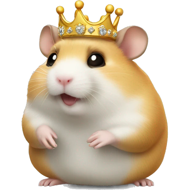 hamster in crown calls on the phone emoji