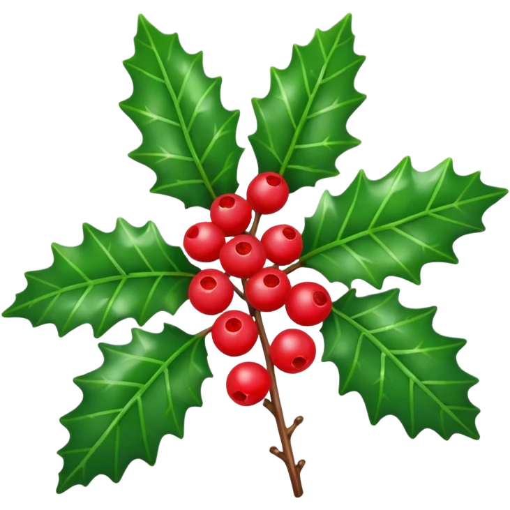 holly sprig emoji