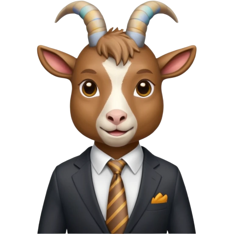 goat with tie & suit emoji