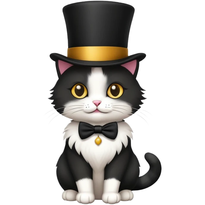 cat with a top hat emoji