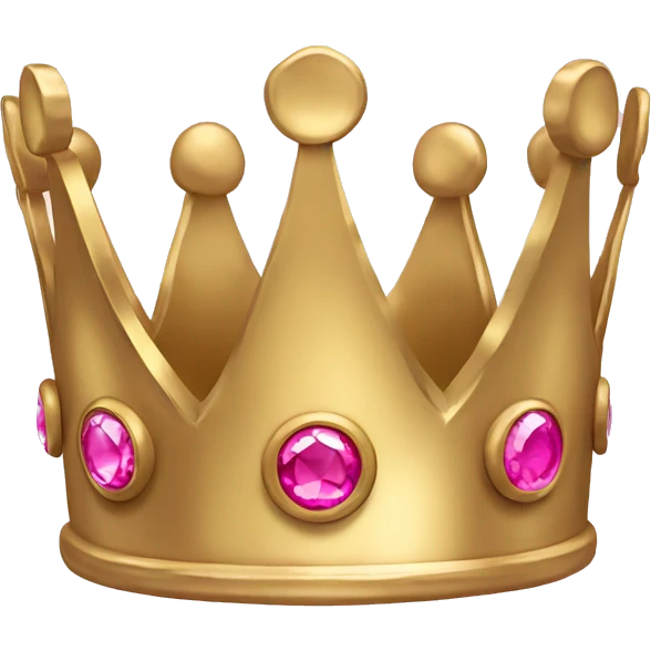 A king’s gold crown with pink jewels emoji