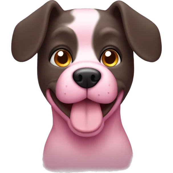 Pink dog emoji