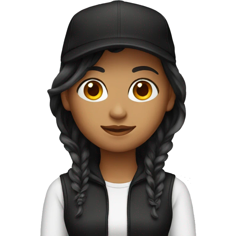 woman black cap emoji