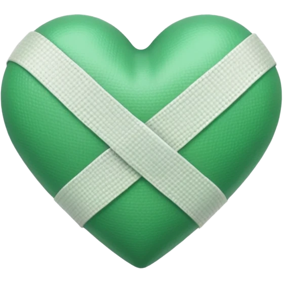 green heart with a bandage emoji