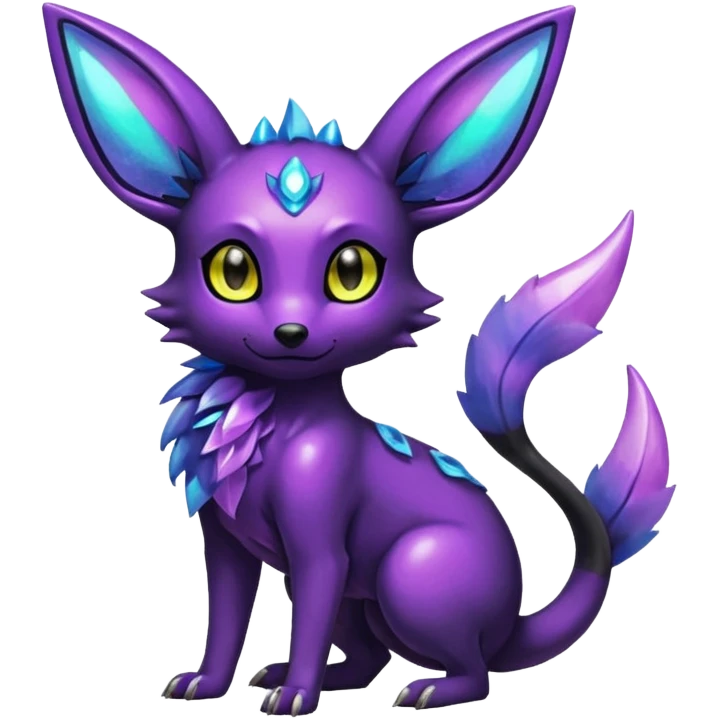 Purple Shiny Umbreon-Salandit-Jolteon-fusion emoji