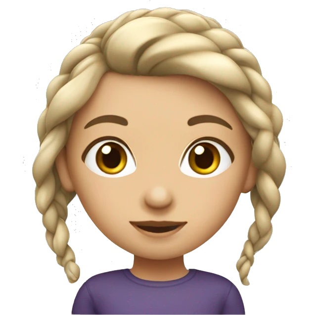 Menina branca de cabelos longos liso emoji