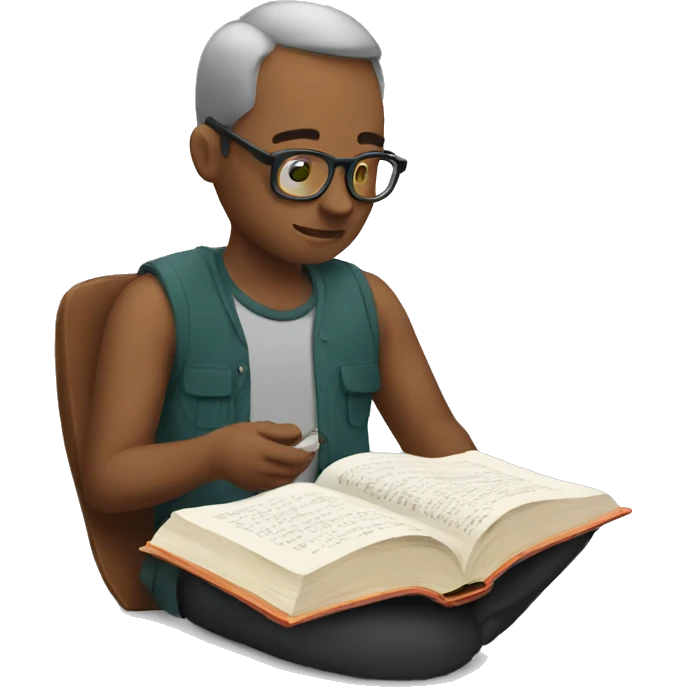 man reading a book emoji