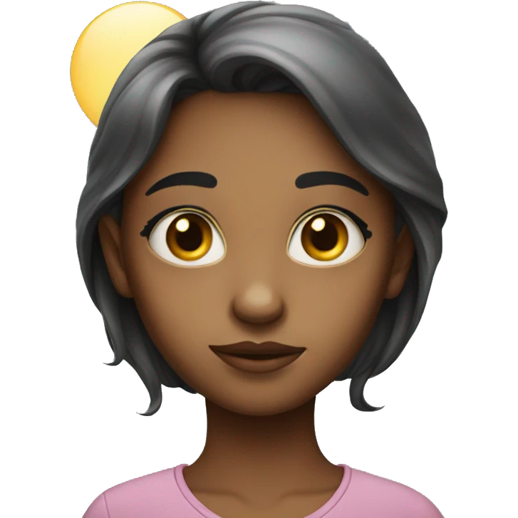 Girl with moon eyes emoji