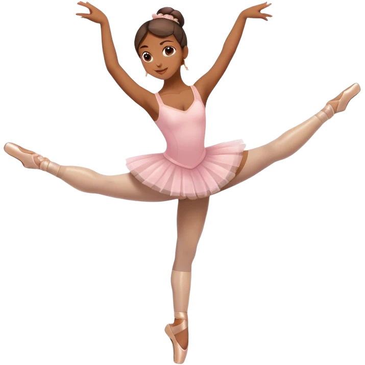 girl doing ballet brownskinned pointe emoji