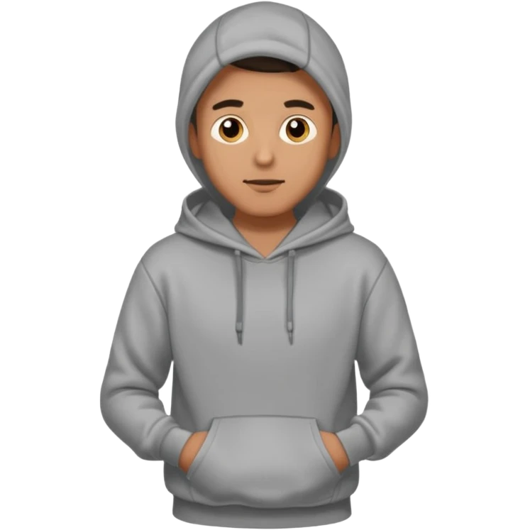 guy standing in a hodie and talking, full body emoji