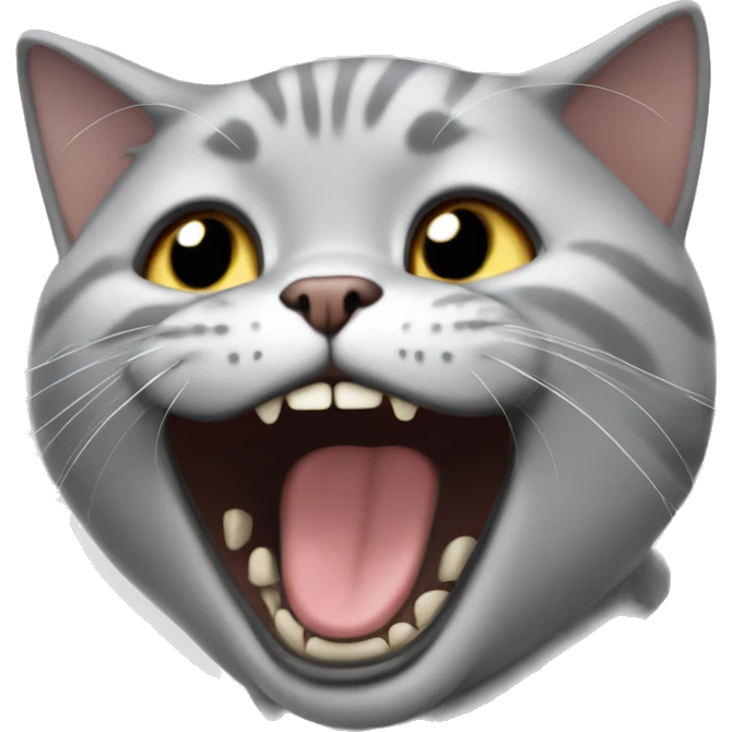 British shorthair cat laughing emoji