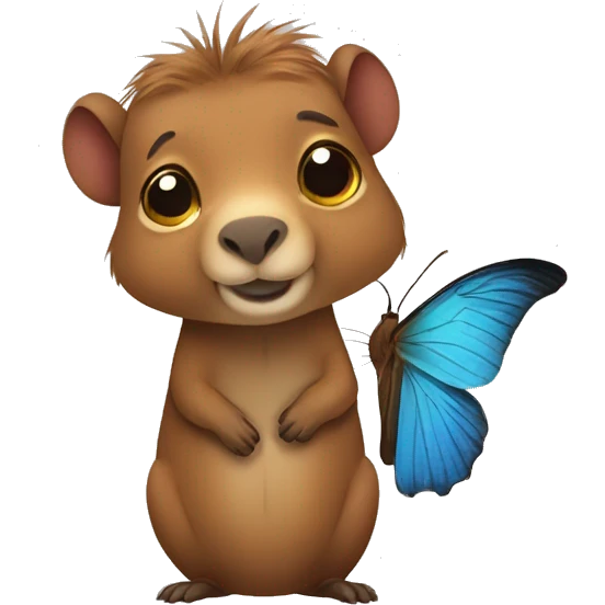 Un capibara con un papillon  emoji