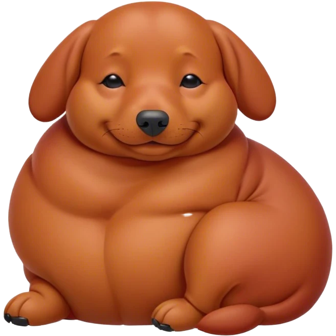 Cinematic Meme-Worthy Chubby Sleeping Red Dachshund Portrait Emoji, Head resting peacefully with a contented smile, showcasing a delightfully chubby, elongated build and a luxuriously soft red coat, eyes shut in a serene nap, Simplified yet hilariously adorable features, highly detailed, glowing with a soft, drowsy light, high shine, relaxed and utterly lovable, stylized with an air of playful laziness, bright and heartwarming, soft glowing outline, capturing the essence of a comically sleepy companion, so meme-worthy it feels like it could instantly become the next viral sensation of adorable slumber! emoji