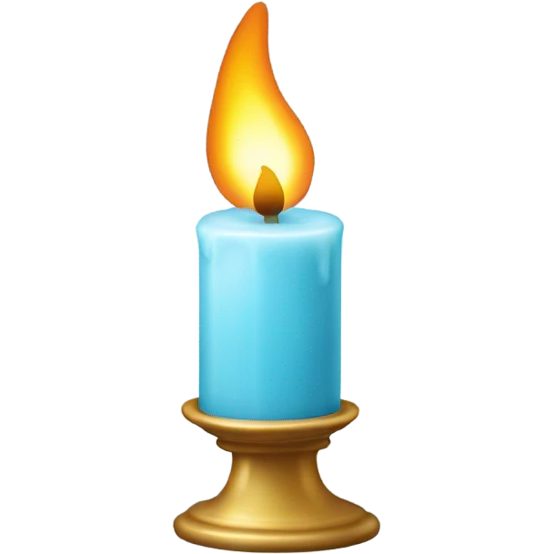 Light blue candle  emoji