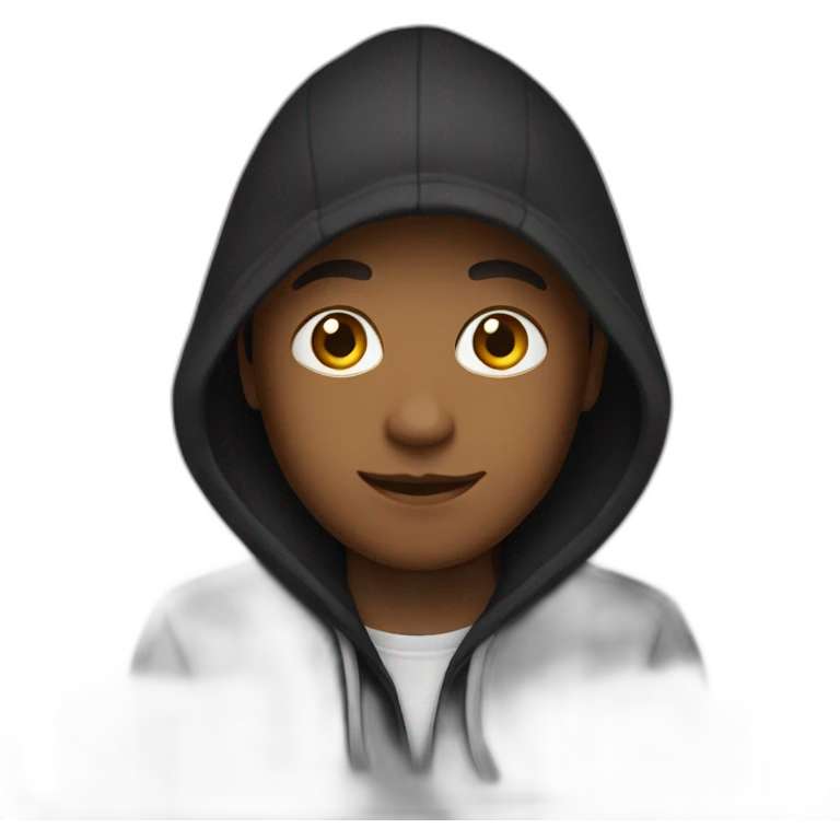 black hoodie emoji