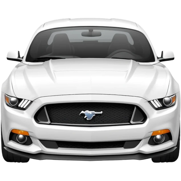 white ford mustang  emoji