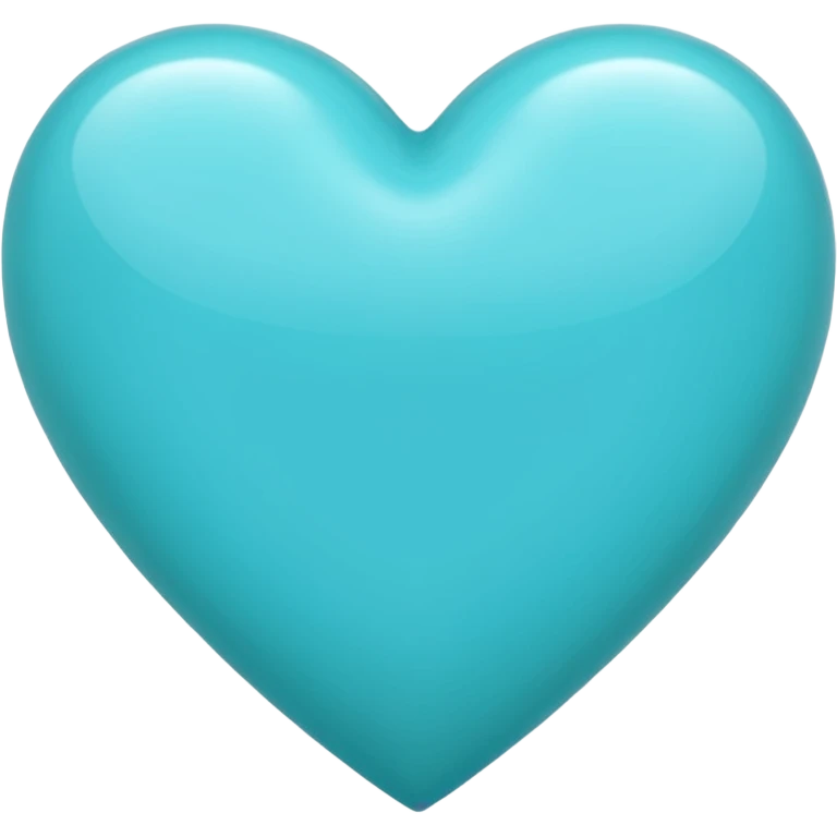 Cyan colored heart emoji