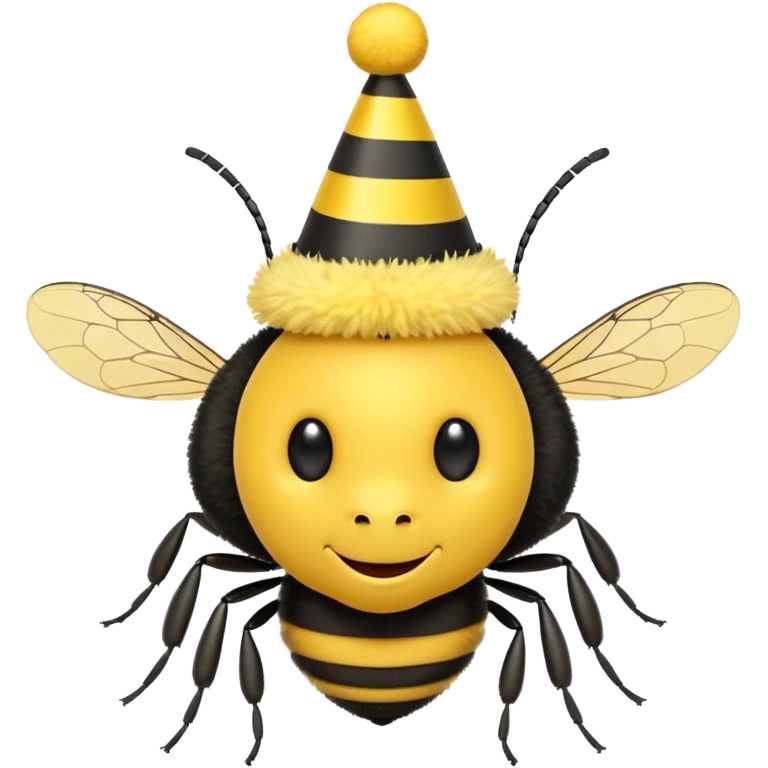 bee with party hat emoji
