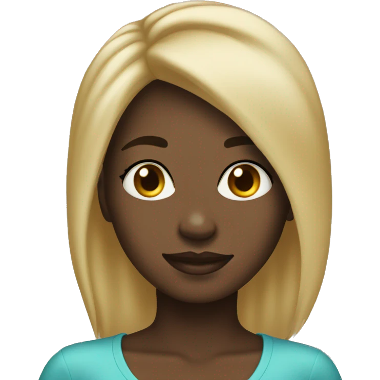 black girl blond streak ha emoji