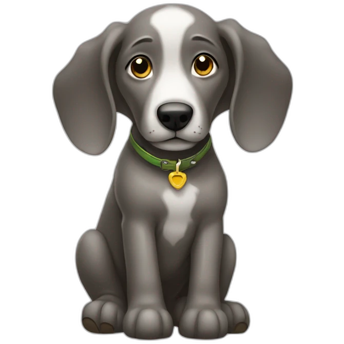 Chien sur un elefante emoji