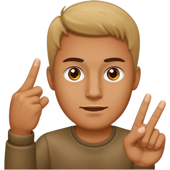 man showing middle finger emoji