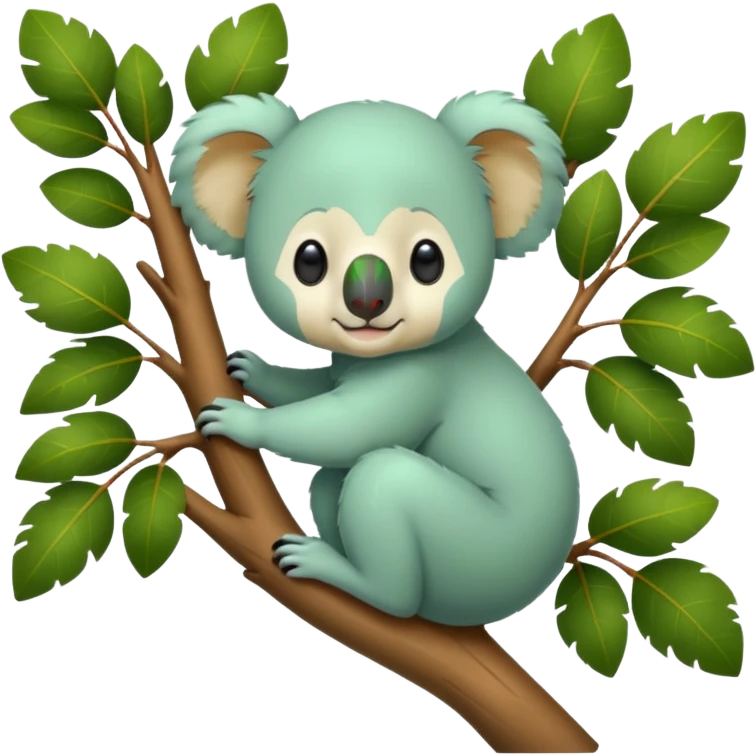 green koala on a tree emoji