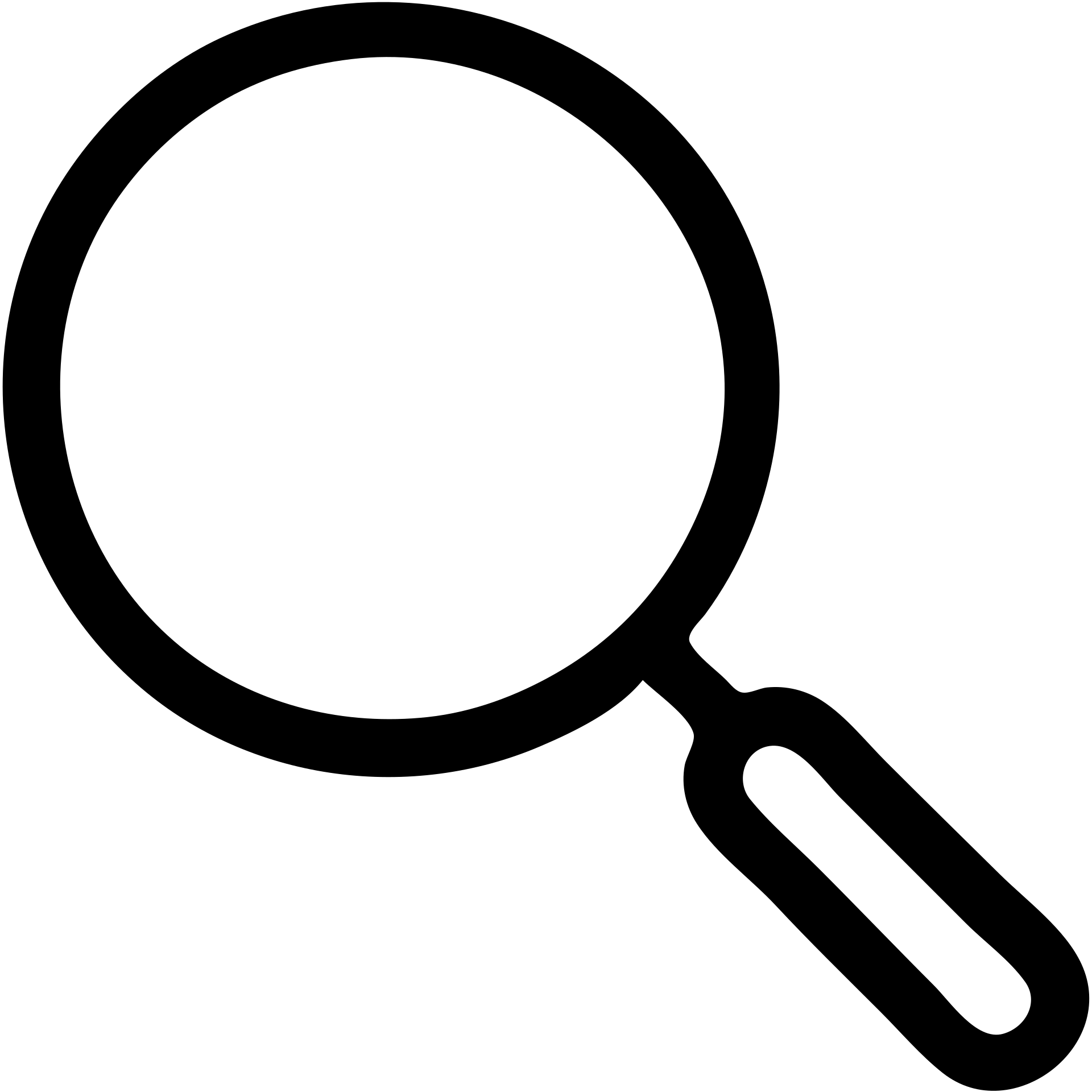 red magnifying glass, outlined, simple design emoji
