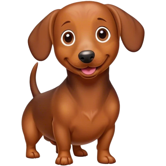 Brown wiener dog  emoji