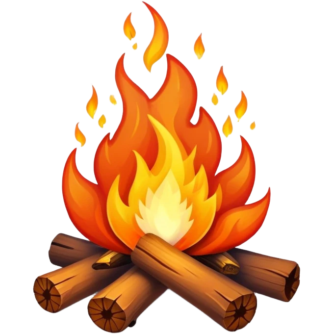 campfire with sparks emoji