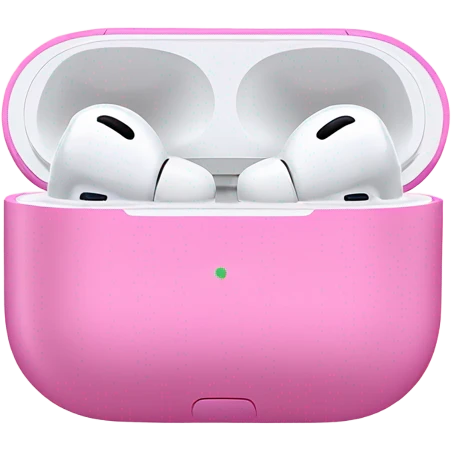 Airpod max in pink with ribbons emoji