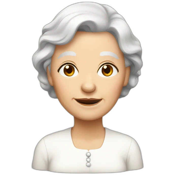 old white lady with brown hair emoji