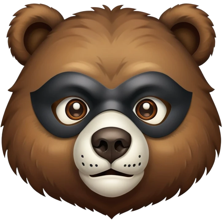 Oso con máscara  emoji
