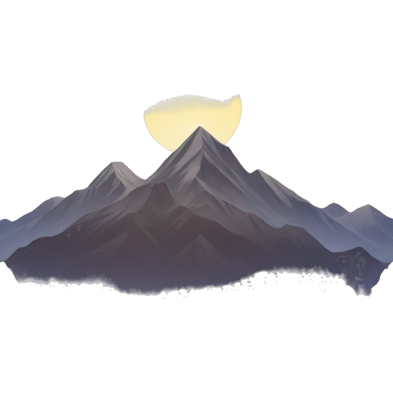 mountain and stars emoji